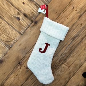 Target Wondershop knit “J” initial stocking. new with tags, never used.